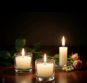 Ensemble de bougies votives en verre faites à la main, Ramadan Eid Mubarak, décoration de la maison, centre de table de mosquée, sans fumée, parfumées, cadeau de mariage - Product Image 1