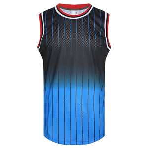 Maillot de basket-ball unisexe de luxe, taille plus, sans manches, léger, respirant, de haute qualité, anti-rides, imprimé, vente chaude - Product Image 1