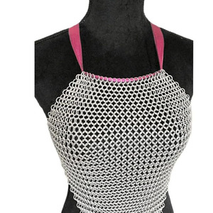Disfraz de cota de malla de acero antiguo para mujer de fantasía, armadura de sujetador superior de aluminio pulido para Cosplay y regalos - Product Image 2