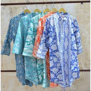 Mini robe kimono unisexe à imprimé floral bohème Mini robe de plage décontractée taille libre pour le printemps automne Confort Vêtements d'été - Product Image 6