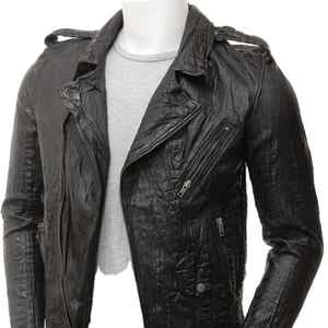 Chaquetas de talla grande para hombre, transpirables de Pakistán, chaqueta de cuero de motorista de alta calidad con patrón de cocodrilo para hombre, recién llegado - Product Image 6