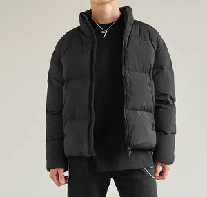 Service personnalisé d'OEM de haute qualité rembourrage épais Streetwear de luxe en forme de boîte doudoune pour les vestes de style décontracté des hommes - Product Image 1