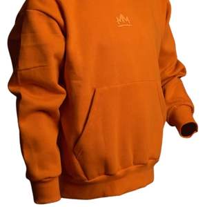 Sweat à capuche orange pour homme en molleton de coton lourd avec poche kangourou, sweat-shirt décontracté streetwear - Product Image 6
