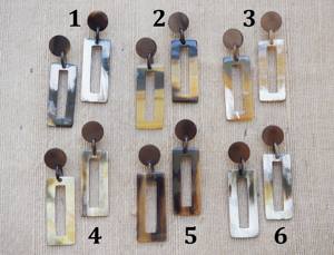 Boucles d'oreilles artisanales en corne de buffle de haute qualité, style classique, très vendues, bijoux en corne de buffle naturelle - Product Image 5