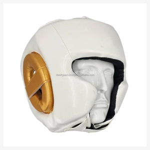 Professional Children's Fly Boxing Leather Head Guard Custom Logo Lace up Sparring Training Pakistan - Product Image 3