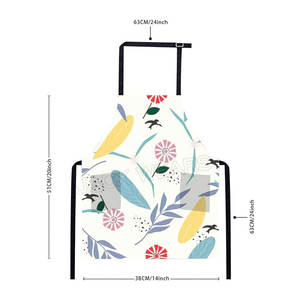 Delantal de babero de cocina de algodón 100% de calidad superior logotipo personalizado sin mangas Uso de limpieza de cocina - Product Image 2