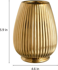Vases à fleurs de qualité supérieure en or avec marque privée, couleur personnalisée pour la décoration de la maison et des mariages, prix de gros - Product Image 2