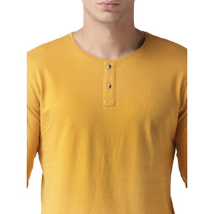 T-shirt pour homme à col rond, logo personnalisé de haute qualité, coupe classique, manches longues, 100% coton tricoté - Product Image 4