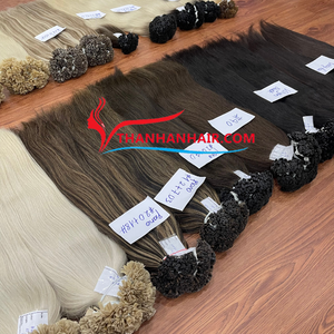 Extensiones de cabello de punta plana vietnamita de alta calidad, muchos colores, sin enredos, sin desprendimiento con precio al por mayor - Product Image 1