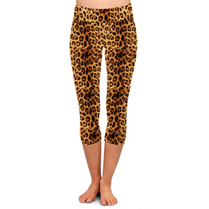 Custom Sublimated Printed <b>Women</b> Summer <b>Capri</b> High Yoga Waist Spandex Polyester Material Quick Dry Woman <b>Capri</b> Yoga Legging - Product Image 1