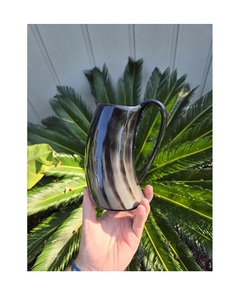 Vente chaude taille personnalisée Logo sculpté corne de buffle chope meilleure qualité sculpté à la main décoration animale poli artisanat naturel - Product Image 1
