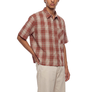 Camisa Casual de Lino y Algodón a Cuadros para Hombre, Corte Holgado, Manga Corta, Cierre de Botón, hasta la Talla 6XL - Product Image 4