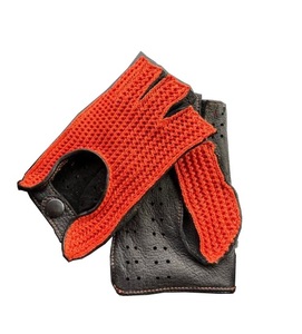 Gants de conduite en cuir souple de qualité supérieure pour hommes Gants d'équitation sans doigts/demi-doigts Gants de sports d'extérieur Coupe basse Design tendance - Product Image 6