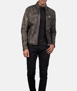 Kivotech Diseñe su propia moda de alta calidad de manga larga con cremallera chaqueta de cuero para hombres - Product Image 5