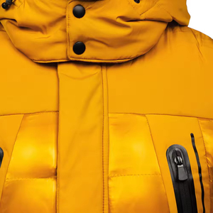 Wholesale Custom Men's Stand Collar Puffer Jacket Breathable Comfortable Warm <b>Winter</b> Plus Hooded Active Casual High Street Style - Product Image 5