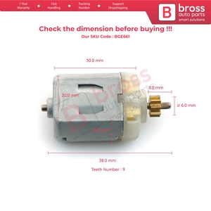 Moteur de serrure de porte BGE661 12V DC avec engrenage à 9 dents pour Land Range - Product Image 6