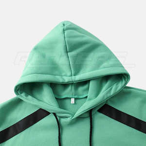 Winter Hoodie Sweatshirt High Quality Cotton Fleece Mint <b>Green</b> Black Stylish Striped Design Pullover Casual <b>Hoodies</b> For <b>Men</b> - Product Image 3