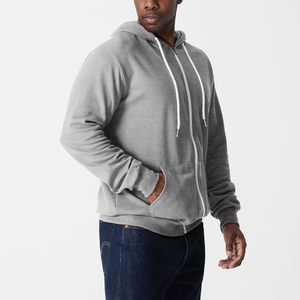 เสื้อฮู้ดซิป ผ้าฝ้าย 100% ซับในผ้าฝ้าย ล้างสีแบบสโตนวอช พิมพ์ลายดิจิทัล ปักลาย 3 มิติ - Product Image 3