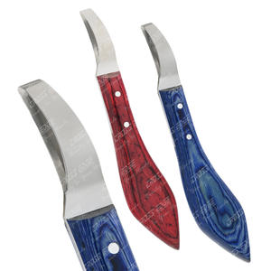 Outils de maréchal-ferrant en vrac couteau à boucle en acier inoxydable pour les professionnels de maréchal-ferrant façonnage et coupe faciles manche en bois personnalisé - Product Image 6