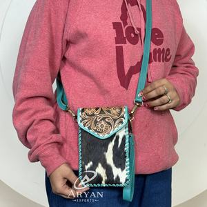 2025กระเป๋าหนังแท้ขนาดเล็กสำหรับผู้หญิง, กระเป๋าหนังวัวสะพายพาดลำตัวหนังวัวขนาดเล็กเครื่องมือใหม่ทันสมัย - Product Image 1