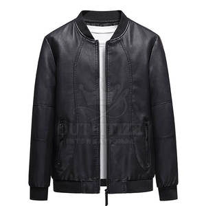 Veste en cuir pour homme, vente chaude, nouvelle mode, veste en cuir pour homme, veste en cuir coupe-vent, veste d'hiver en cuir - Product Image 1