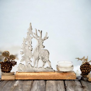Diseño de alambre de hierro candelabro recubierto de polvo negro con mango de cuerda decoraciones navideñas hechas a mano 2024 - Product Image 3