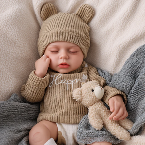 Poupées bébé réalistes en <span class=keywords><strong>silicone</strong></span> platine de 12 pouces, <span class=keywords><strong>corps</strong></span> entier, bébé endormi, petit garçon, Babeside Lucy - Product Image 2