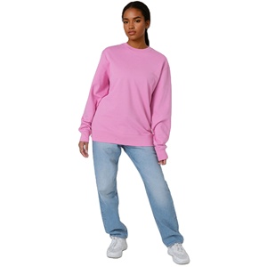 Sudadera de cuello redondo de algodón pesado para hombre y mujer, sudadera de lana de mezcla de poliéster de algodón de gran tamaño para logotipo personalizado - Product Image 3