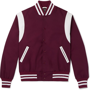 Veste de baseball vintage letterman personnalisée pour hommes brodés en chenille sur laine manches en cuir d'automne veste universitaire pour homme - Product Image 1