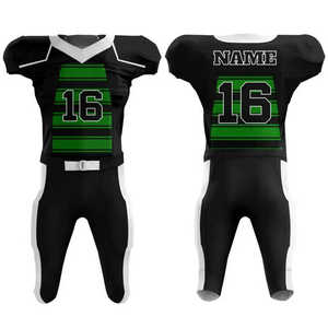 Maillot de football rétro court de sport en polyester personnalisé de haute qualité Maillot de football américain surdimensionné Streetwear - Product Image 4