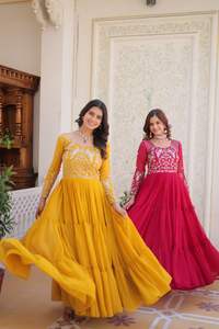 2024ชุดราตรียาว3มม. สำหรับผู้หญิงทำงานแบบลำลองคอกลมงานปักเรียงตามลำดับงานแต่งแฟนซียาวงานเย็บปะต่อกัน - Product Image 5