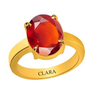 NOVAMART Fine Certified Natural Hessonite Gomed Gemstone <b>Ring</b> with Oval Cut <b>Garnet</b> for Everyday Wear Wholesale Export - Product Image 1