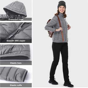 Chaquetas de burbujas hinchadas, ropa de invierno transpirable para mujer, chaquetas de burbujas con cremallera de invierno acolchadas para mujer, OEM personalizado - Product Image 3