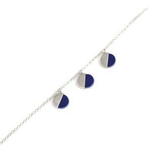 Pulsera Colgante de Plata de Ley 925 con Lapislázuli, Pulsera de Tenis de Moda - Product Image 3