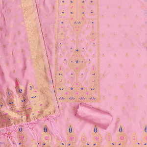 Nuevo traje puro Zari Banarasi para mujer bordado con vestido hecho a mano Materia - Product Image 1