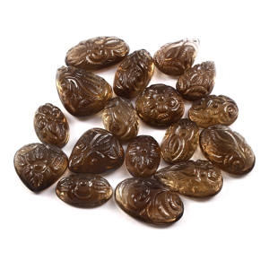 Quartz fumé naturel fait à la main sculpté pierre précieuse magnifiquement conçu bijoux en vrac utiliser lot mixte pierres précieuses optiquement légères en vrac - Product Image 2