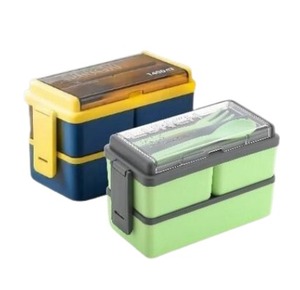 กล่องข้าวพลาสติก 3 ช่อง ยอดขายอันดับต้นๆ ปี 2025 ช่วยจัดระเบียบอาหารของคุณให้สดใหม่และพร้อมรับประทาน กล่องเบนโตะ - Product Image 1