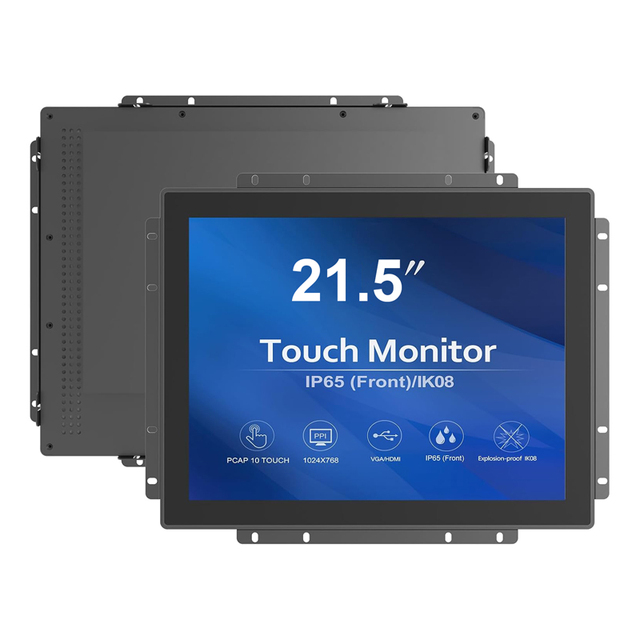 Industrial Outdoor 1000 Nits Open Frame Touch Screen Monitor 21 Inch 1080P FHD IPS Panel Metal Casing Touch Screen Monitor