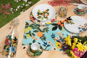 Durable Glass Drinkware Set of 6-pcs Glasses 25 cl (8.5 fl oz) Multicolor Bohemian Country Floral Design Transparent by Excelsa - Product Image 3
