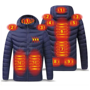 Best Quality Men's <b>Slim</b> <b>Fit</b> Self-Heating High Street Style Winter <b>Jackets</b> with Stand Collar Breathable Quick Dry - Product Image 1