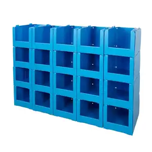 Custom size color Stackable pp corrugated hollow Warehouse plastic storage Clothing picking bins for packing boxes