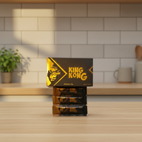 Boîte d'emballage gaufrée UV en gros pour miel naturel Black VIP Kingkong et sachets de miel à feuille d'or, fabricants de miel VIP