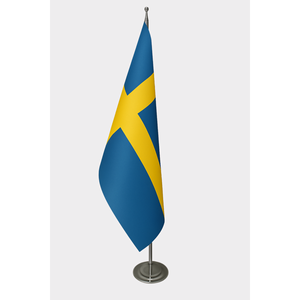 Customizable Swedish Indoor <b>Flag</b> 3x5ft Digital Printing Aluminum <b>Pole</b> - Product Image 1