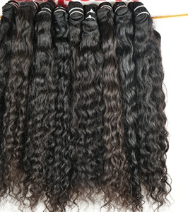 Machine indienne naturelle Double trame paquets de cheveux humains non traités cuticule alignée temple brut extensions de cheveux humains bouclés profonds - Product Image 2