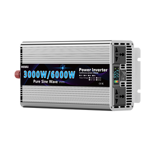 Convertisseur de puissance à onde sinusoïdale pure HOULI 6000W 12V 24V DC vers 110V 120V AC pour camping-car, camion, système solaire hors réseau - Product Image 1