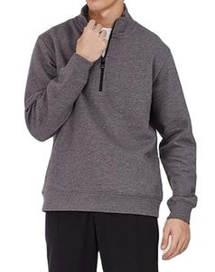 Sweat-shirt à col montant personnalisé 2025 pour homme, en molleton de coton, col montant, hiver, OEM ODM, prix de gros, haute qualité - Product Image 1