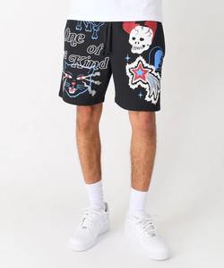 Acheter en gros à la mode Short de gymnastique en éponge personnalisé sérigraphie Streetwear Vintage Shorts pour hommes - Product Image 6