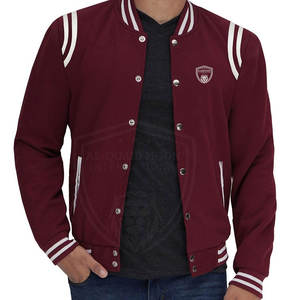Chaqueta con estilo Letterman de alta calidad para hombre con cuello alto de diseño único para invierno - Product Image 1