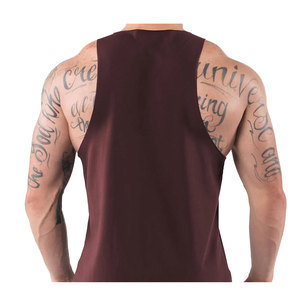 Débardeur d'entraînement en coton doux pour hommes avec logo personnalisé Gilet de musculation Gym Fitness Singlets - Product Image 4