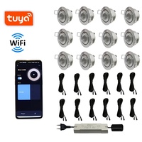 Tuya 6LED WIFI Dimmable Outdoor Down Lights Ip44 Dimmable 12v Led Downlight Mini Encastré Led Spots Ensembles
